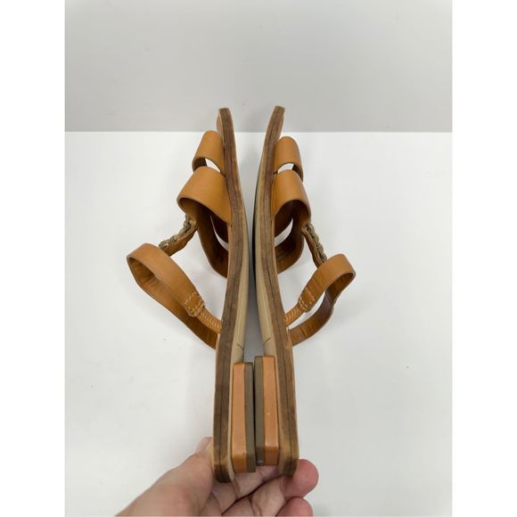 Franco Sarto Sandals Womens Size 5 Tan Effy Open Toe Leather Sandal - Picture 7 of 11